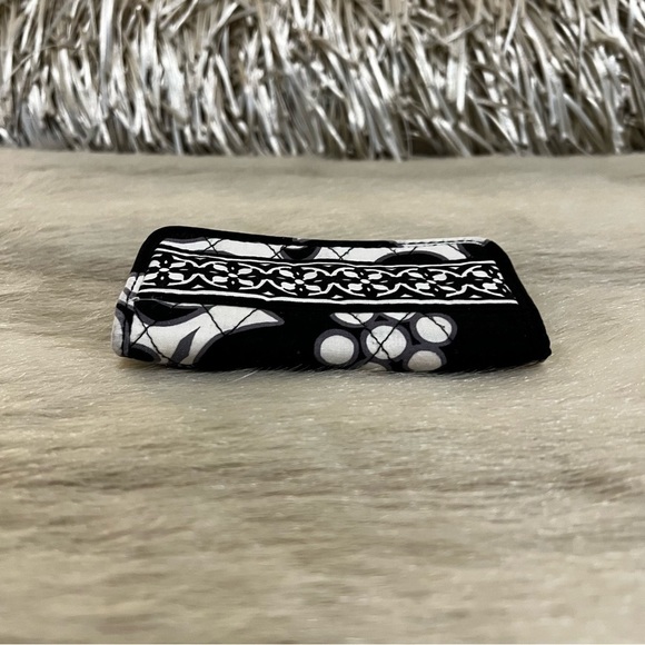 VERA BRADLEY Night & Day Trifold Euro Wallet 2010 Black & White Floral Y2K Small - Picture 9 of 14